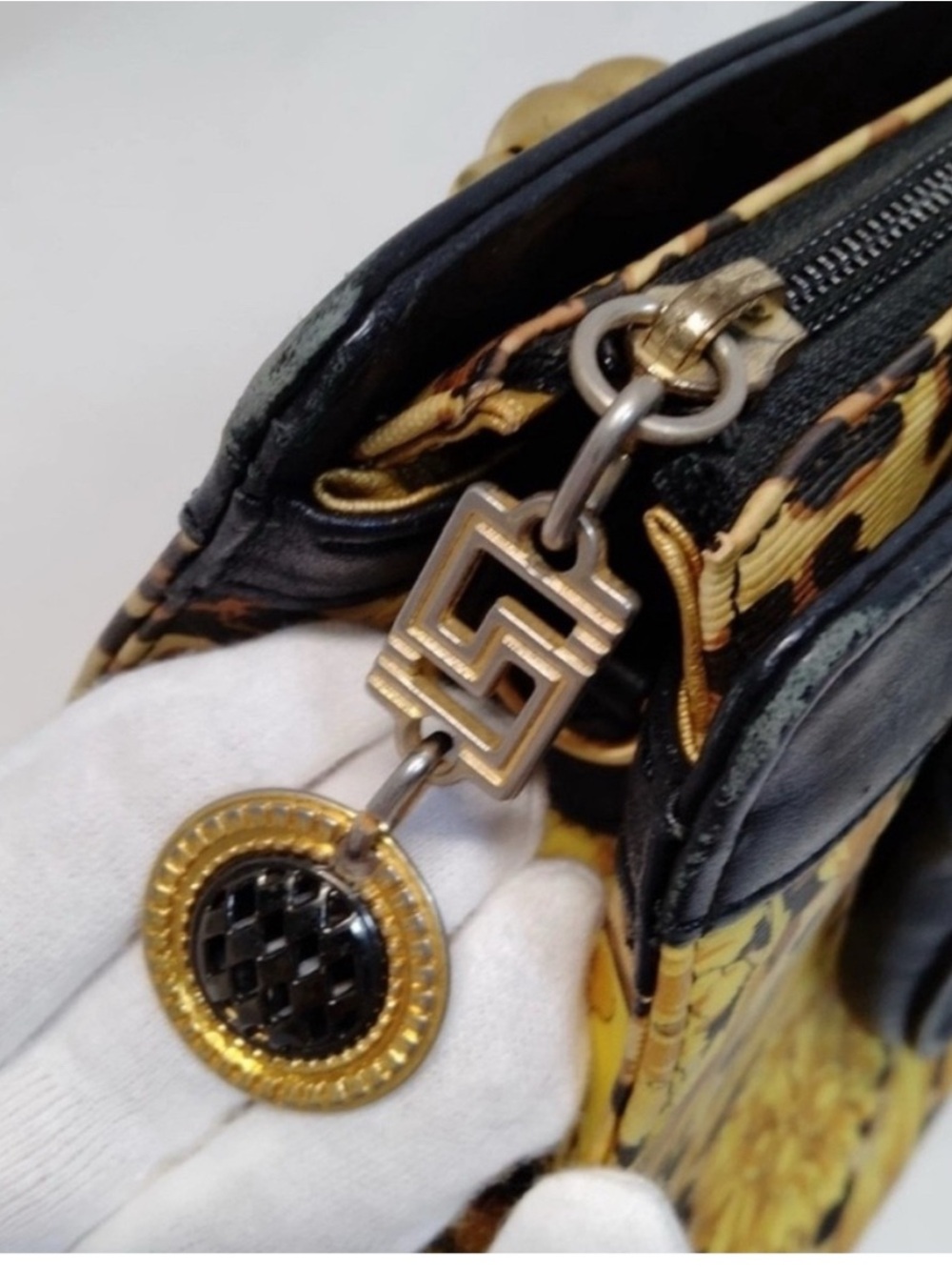 Gianni Versace Y2K Leopard & Baroque print “sunburst” satchel - collectors item - Picture 10 of 16